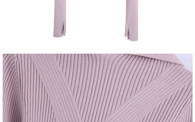 Fashion Purple Knitted Sweater Hoodie,Sweater