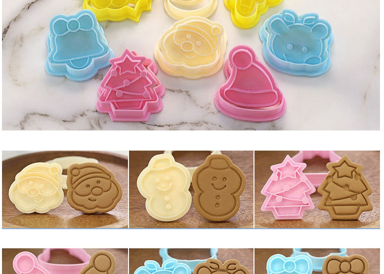 Fashion Full Set Of 12 Christmas Cartoon Cookie Mold,Festival & Party Supplies