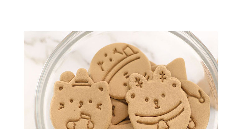 Fashion Little Bear Christmas Cartoon Press Dry Cookie Mold,Festival & Party Supplies