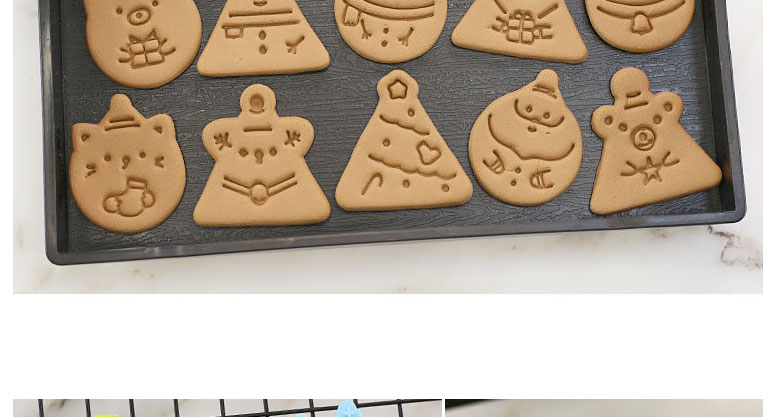 Fashion Triangle Elk Christmas Cartoon Press Dry Cookie Mold,Festival & Party Supplies