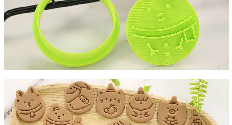 Fashion Triangle Snowman Christmas Cartoon Press Dry Cookie Mold,Festival & Party Supplies
