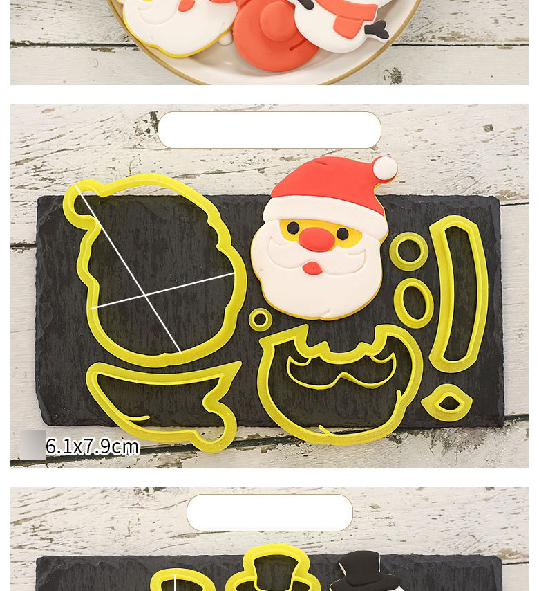 Fashion Snowman Stencil Christmas Bun Mould,Festival & Party Supplies