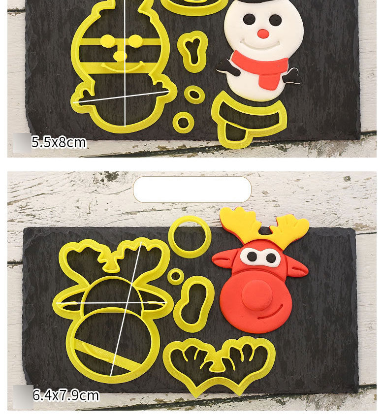 Fashion Snowman Stencil Christmas Bun Mould,Festival & Party Supplies