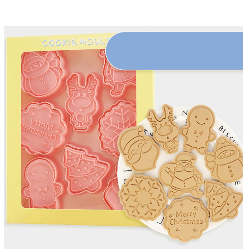 Fashion Christmas B 8 Piece Set (boxed) Christmas Cartoon Cookie Mold,Festival & Party Supplies