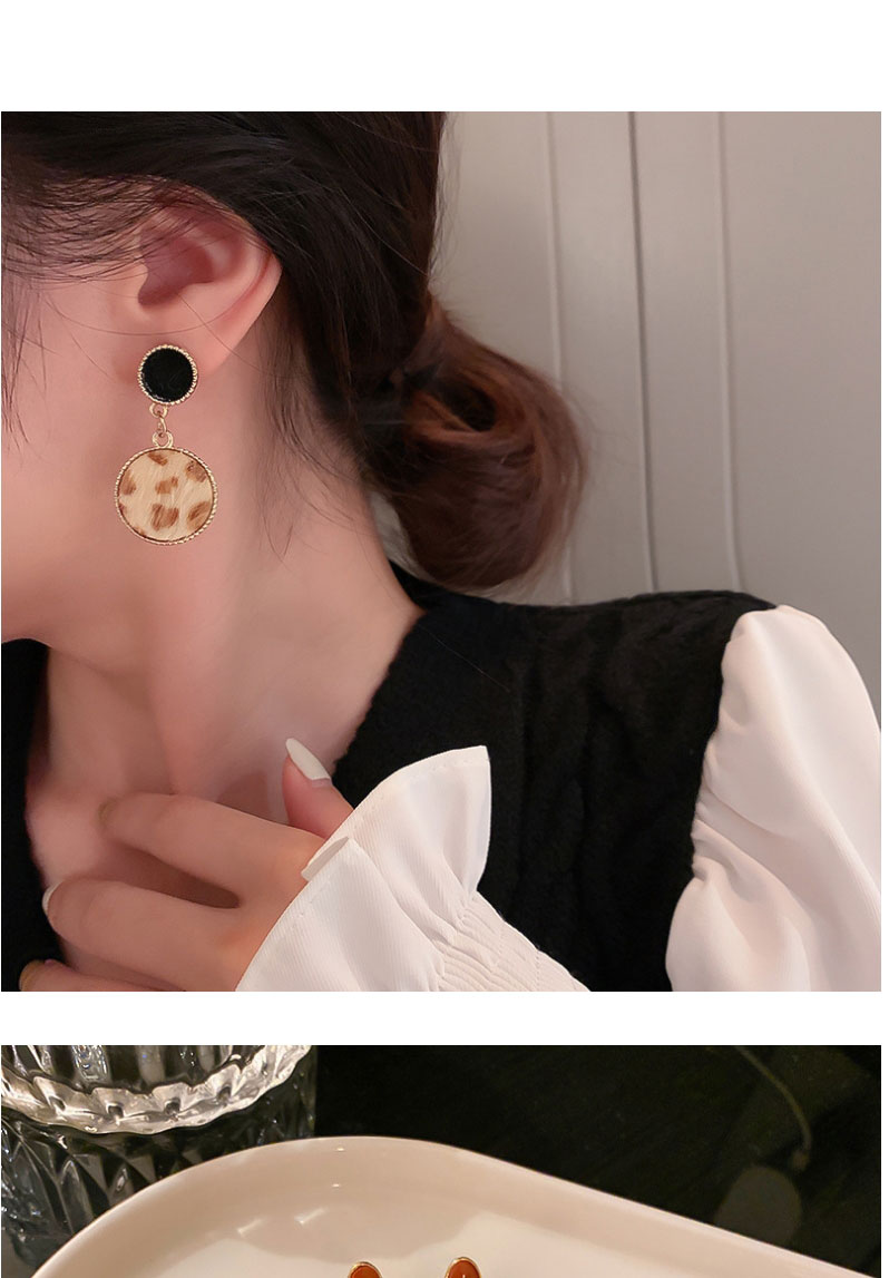 Fashion Drop-shaped Leopard Print Leopard Print Drop-shaped Oil Drop Earrings,Drop Earrings