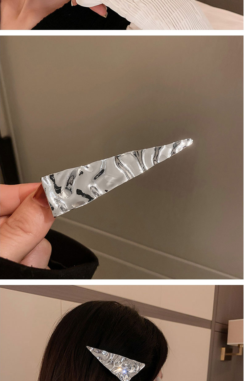 Fashion Silver (2 Packs) Metal Geometric Triangle Hairpin,Hairpins