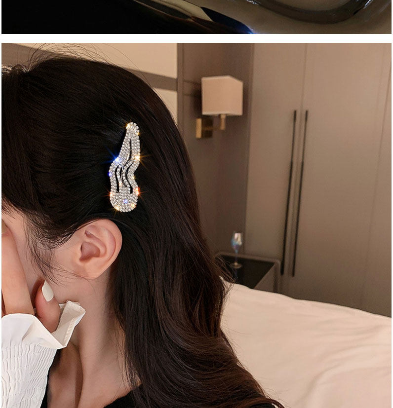Fashion Silver Alloy Diamond Wave Hairpin,Hairpins