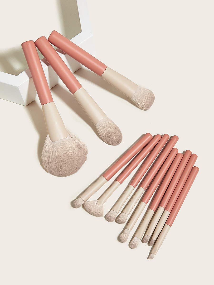 Fashion Leather Pink Set Of 12 Holiday Makeup Brushes,Beauty tools