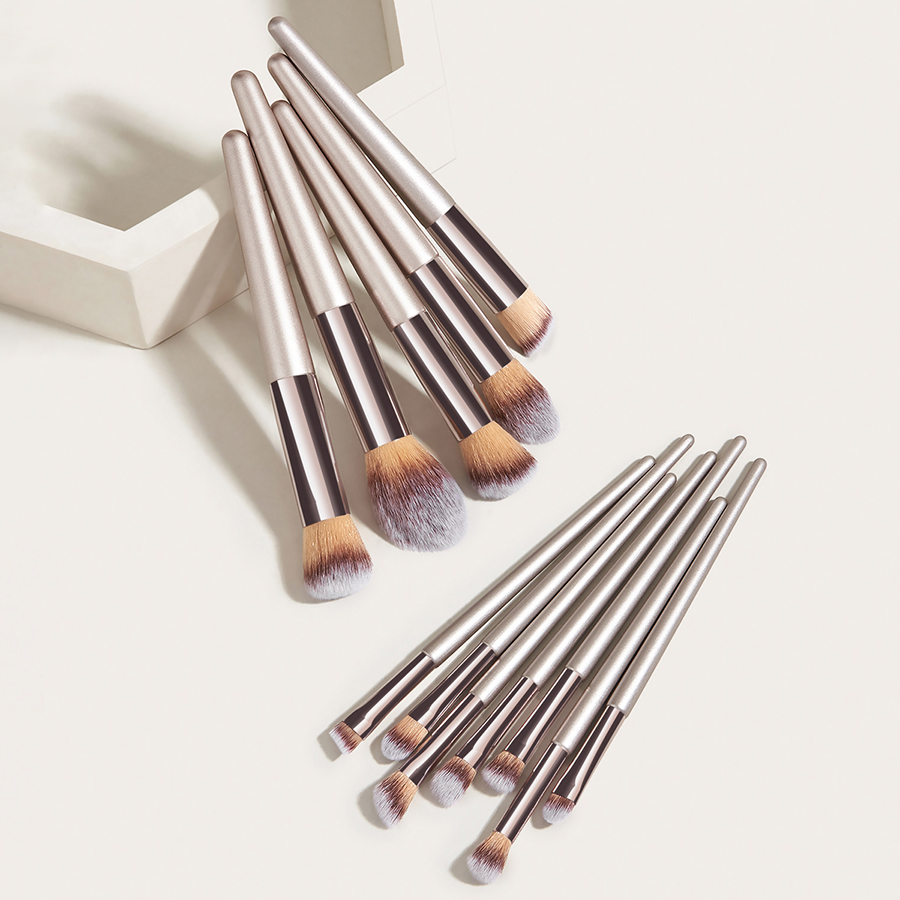 Fashion Champagne Gold Set Of 12 Champagne Gold Makeup Brushes,Beauty tools