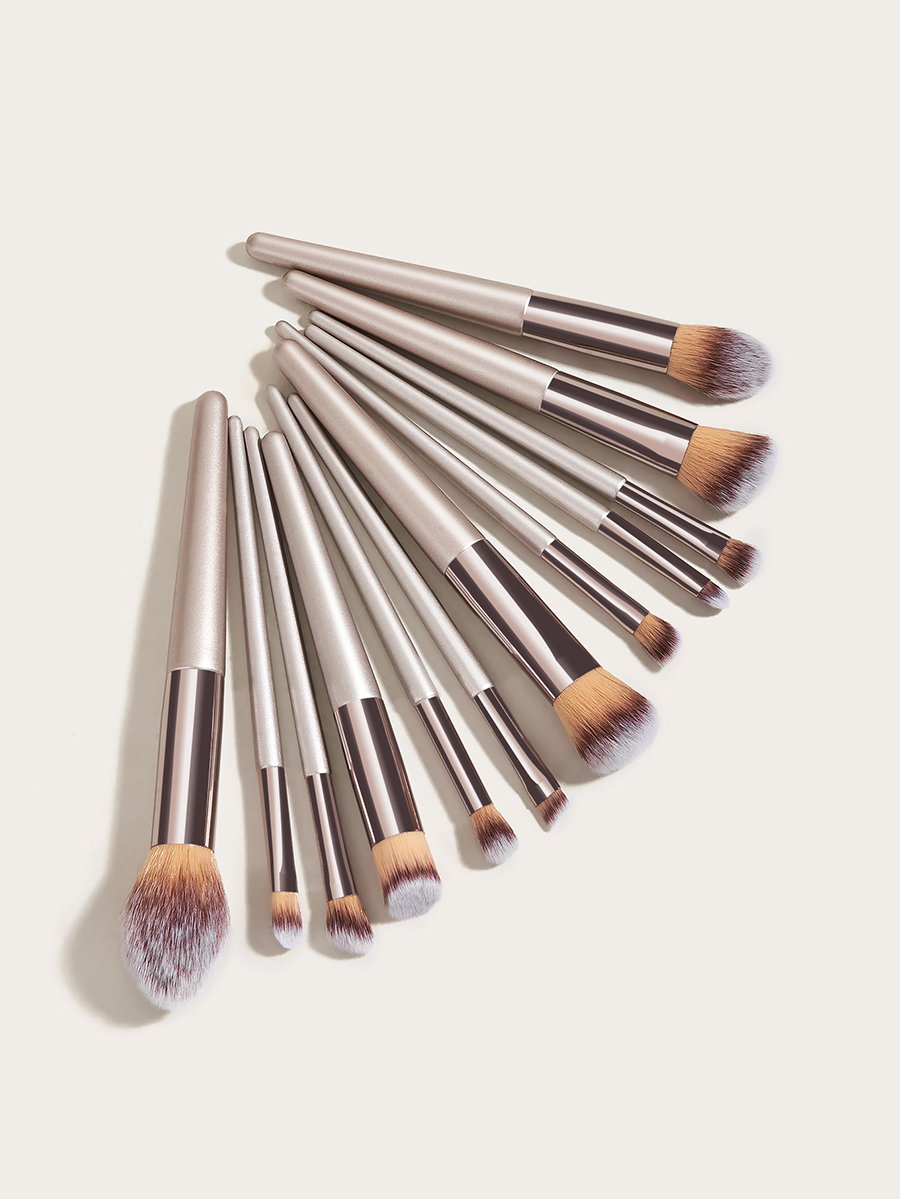 Fashion Champagne Gold Set Of 12 Champagne Gold Makeup Brushes,Beauty tools