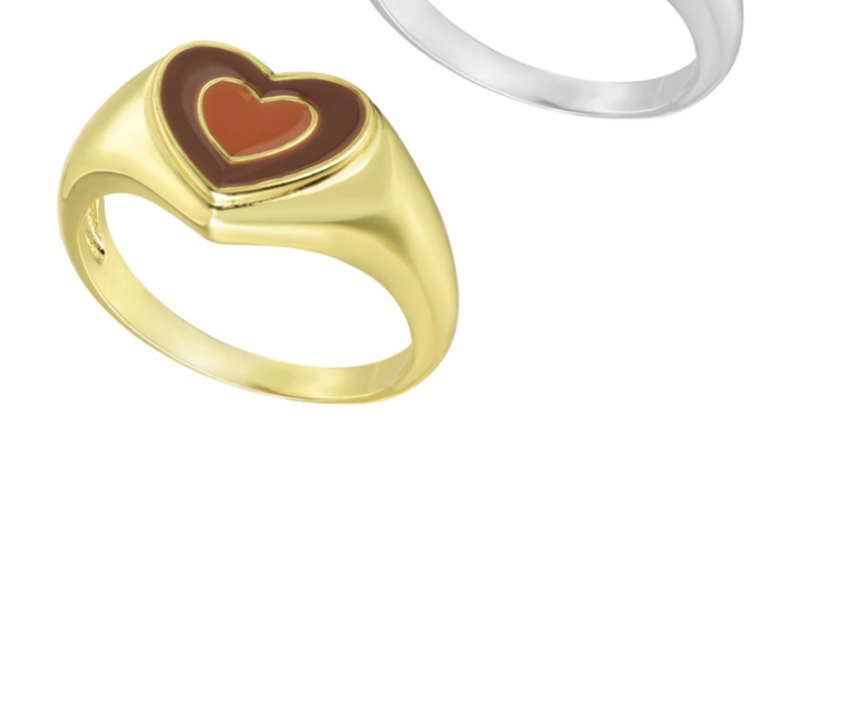 Fashion Purple Copper Plated True Love Drop Oil Ring,Rings