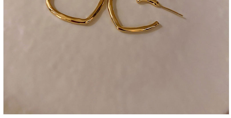 Fashion Gold Color Metal Heart Ring Earrings,Stud Earrings