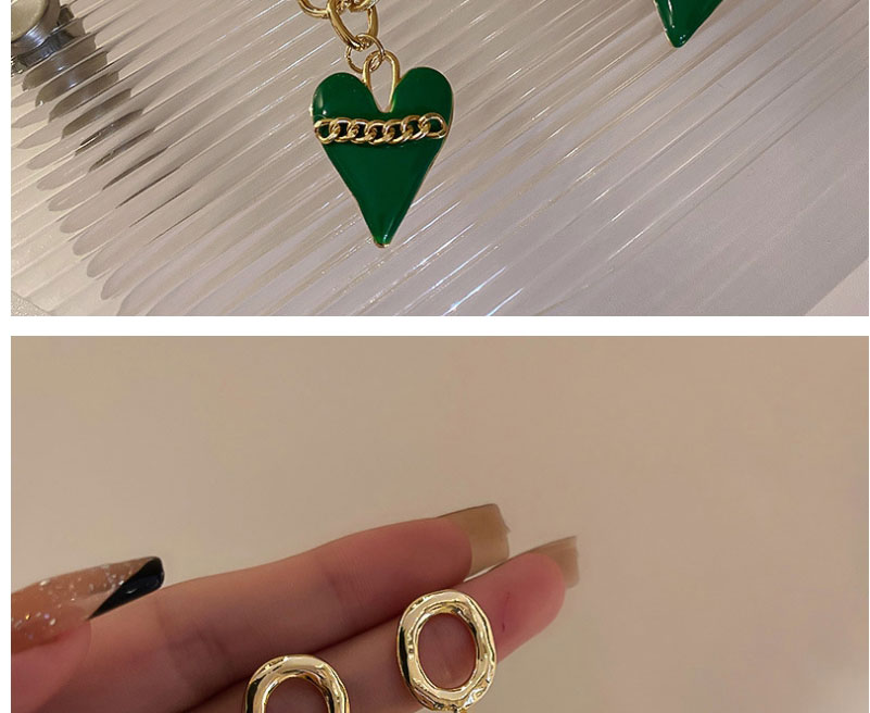 Fashion Green Love Smiley Chain Earrings,Pendants