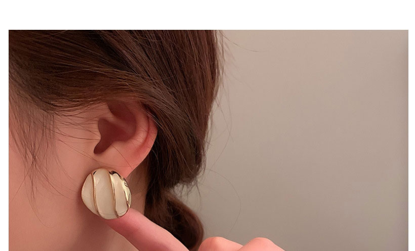 Fashion Gold Color Geometric Oil Drop Shell Earrings,Stud Earrings