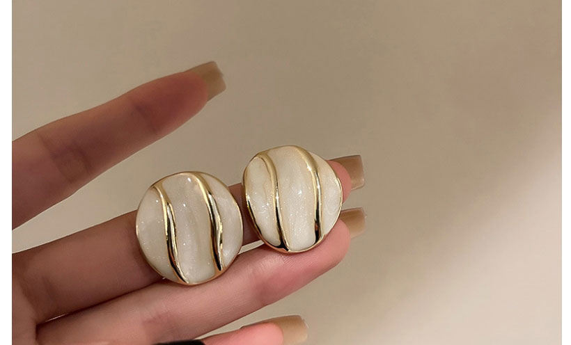 Fashion Gold Color Geometric Oil Drop Shell Earrings,Stud Earrings