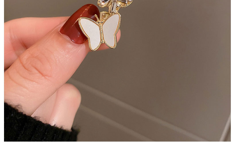 Fashion Gold Color Diamond Butterfly Button Brooch,Korean Brooches