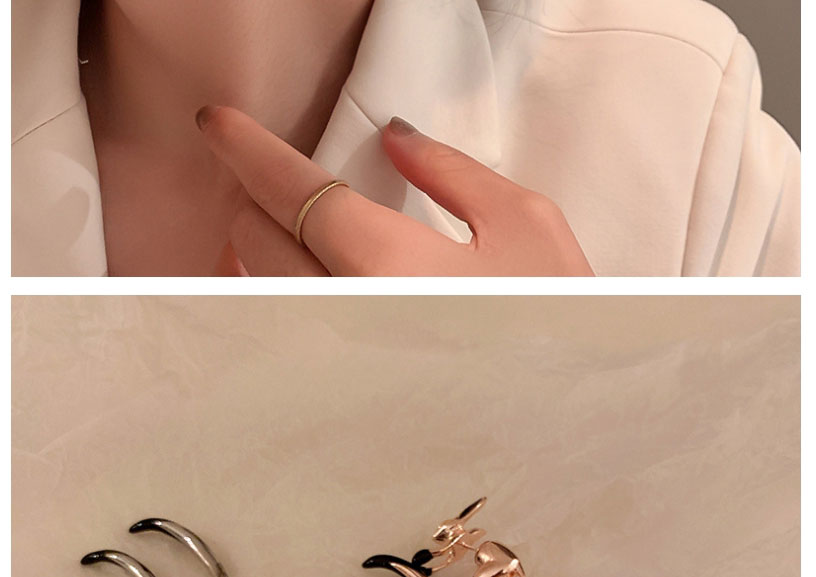 Fashion Gold Color Metal Fox Silver Pin Stud Earrings,Stud Earrings