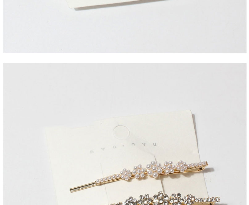 Fashion F13840 Metal Diamond-studded Starfish And Pearl Hairpin Set,Jewelry Sets