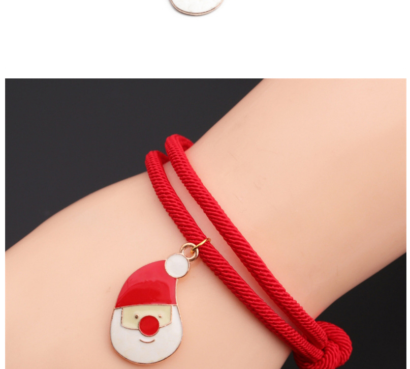Fashion Santa Claus-2 Christmas Alloy Santa Socks Red String Bracelet,Fashion Bracelets