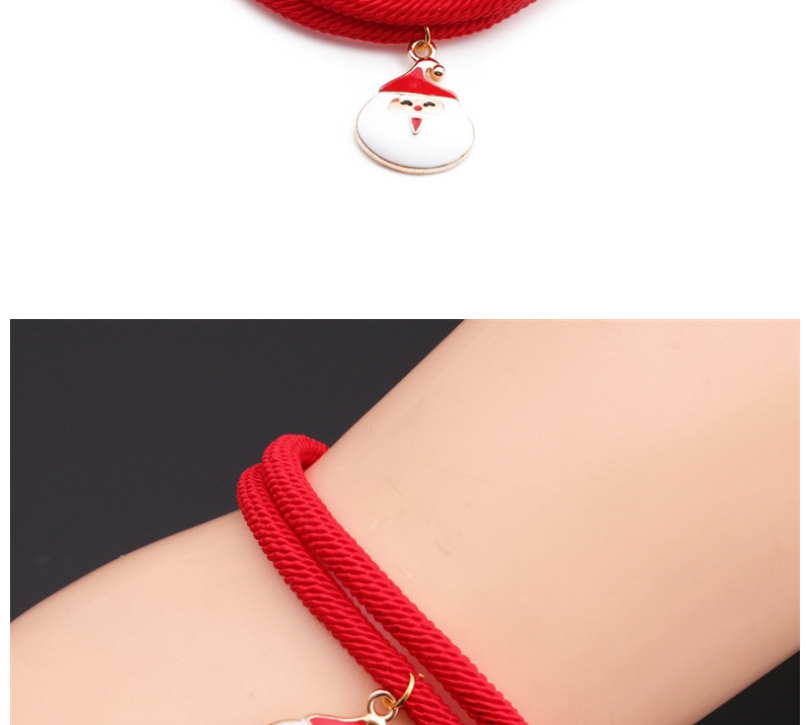 Fashion Santa -1 Christmas Alloy Santa Socks Red String Bracelet,Fashion Bracelets