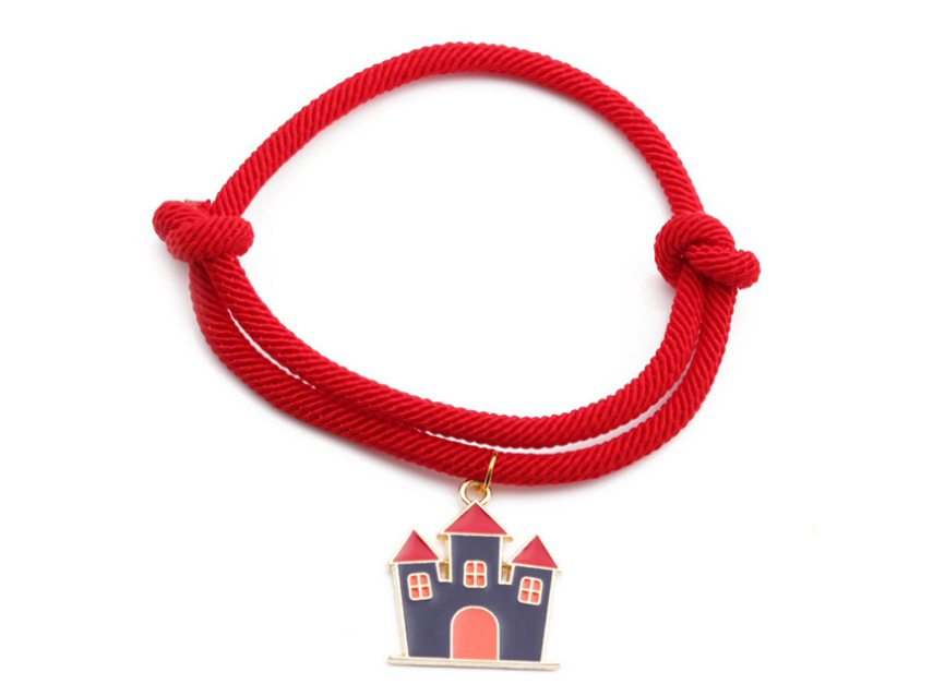 Fashion White Ghost Halloween Alloy Dripping Oil Castle Ghost Zombie Red String Bracelet,Fashion Bracelets