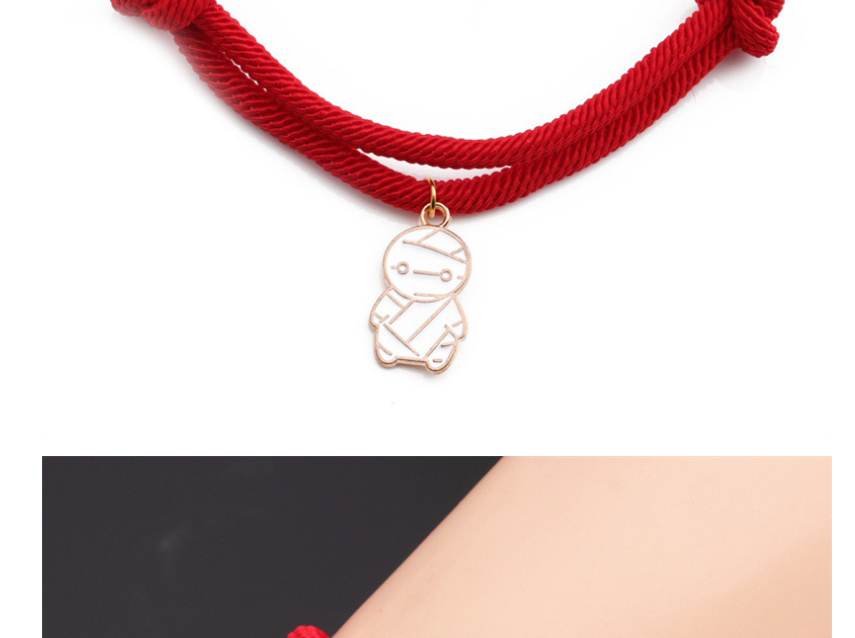 Fashion White Ghost Halloween Alloy Dripping Oil Castle Ghost Zombie Red String Bracelet,Fashion Bracelets
