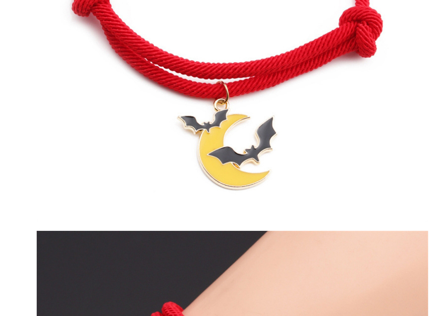 Fashion Bat Halloween Alloy Bat Cat Pumpkin Moon Red String Bracelet,Fashion Bracelets
