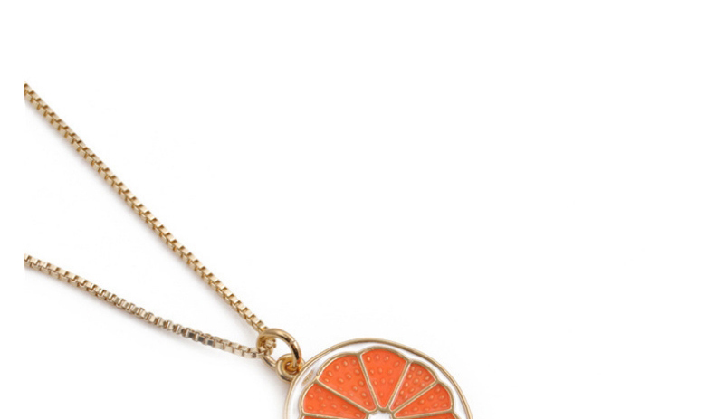 Fashion Yellow Copper Plated Real Gold Orange Necklace,Necklaces
