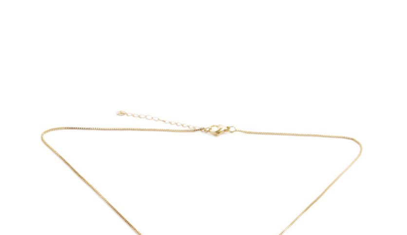 Fashion 1# Copper Inlaid Colored Zirconium Letter Square Necklace,Necklaces