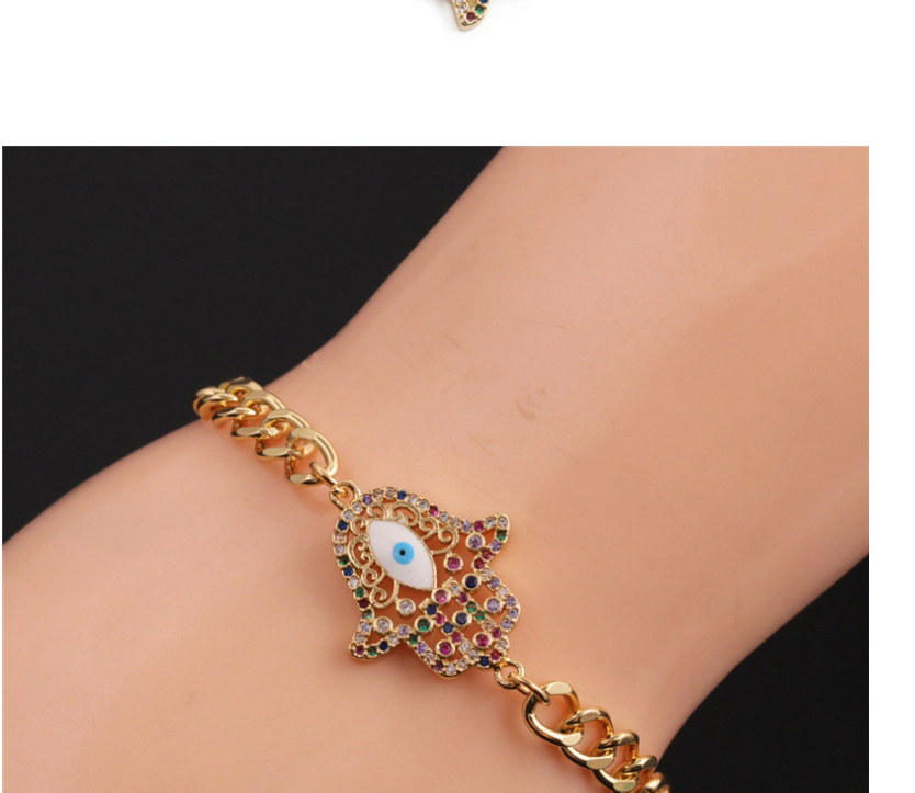 Fashion 2# Copper Plated Real Gold Eye Bracelet,Bracelets