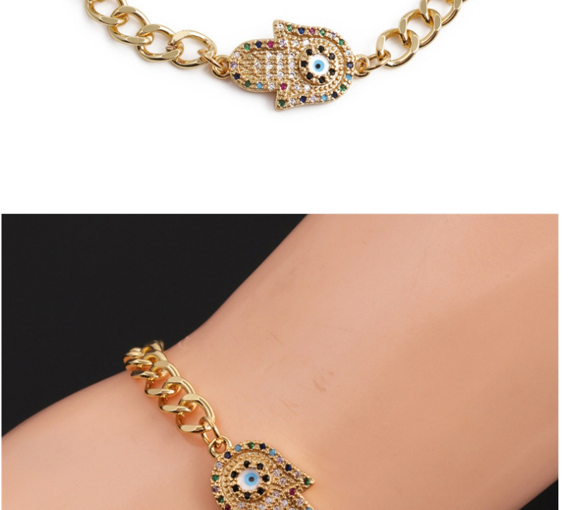 Fashion 1# Copper Plated Real Gold Eye Bracelet,Bracelets