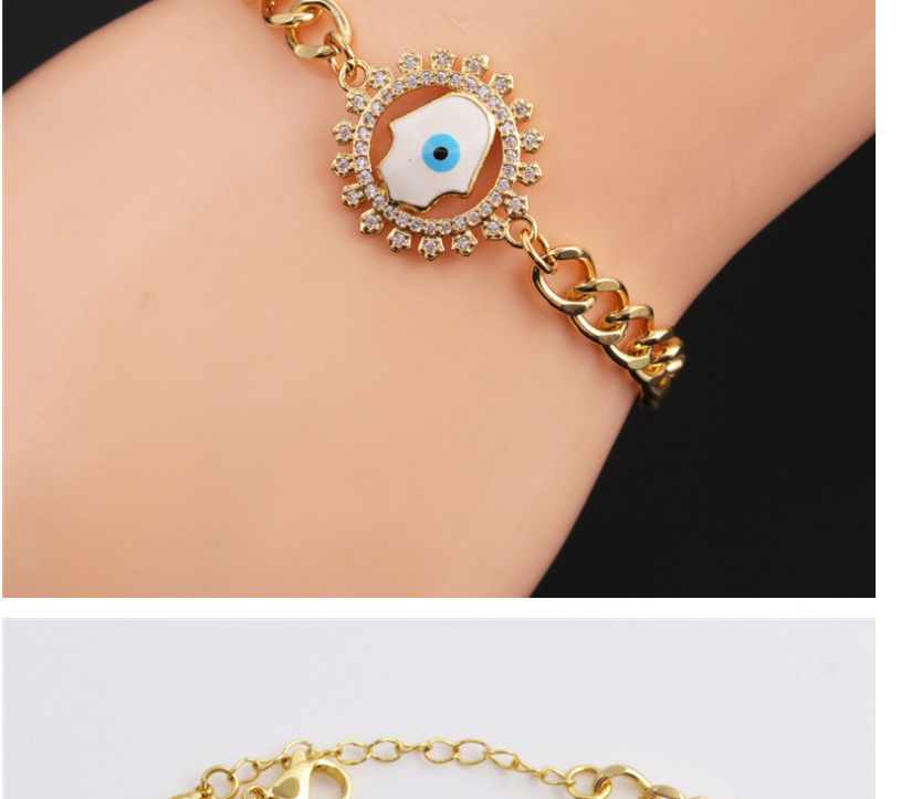 Fashion 2# Copper Plated Real Gold Eye Bracelet,Bracelets