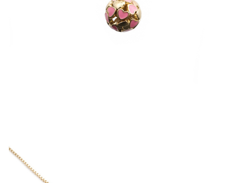 Fashion Black Copper-plated Real Gold Dripping Geometric Love Necklace,Necklaces