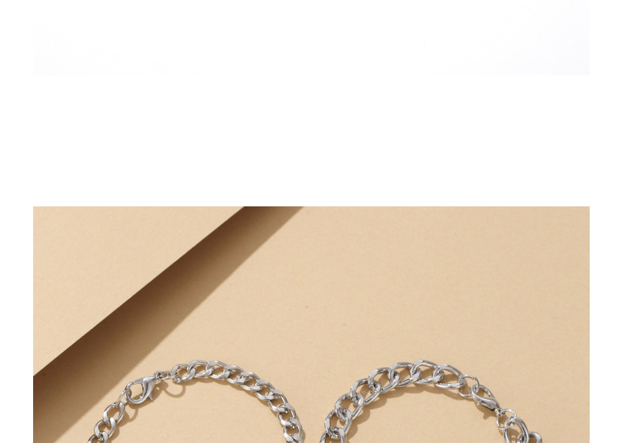 Fashion Heart Two-piece Alloy Magnetic Love Chain Bracelet,Jewelry Sets