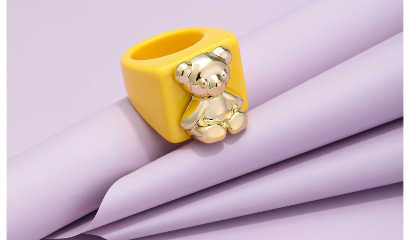 Fashion Yellow Cartoon Bear Ring,Fashion Rings