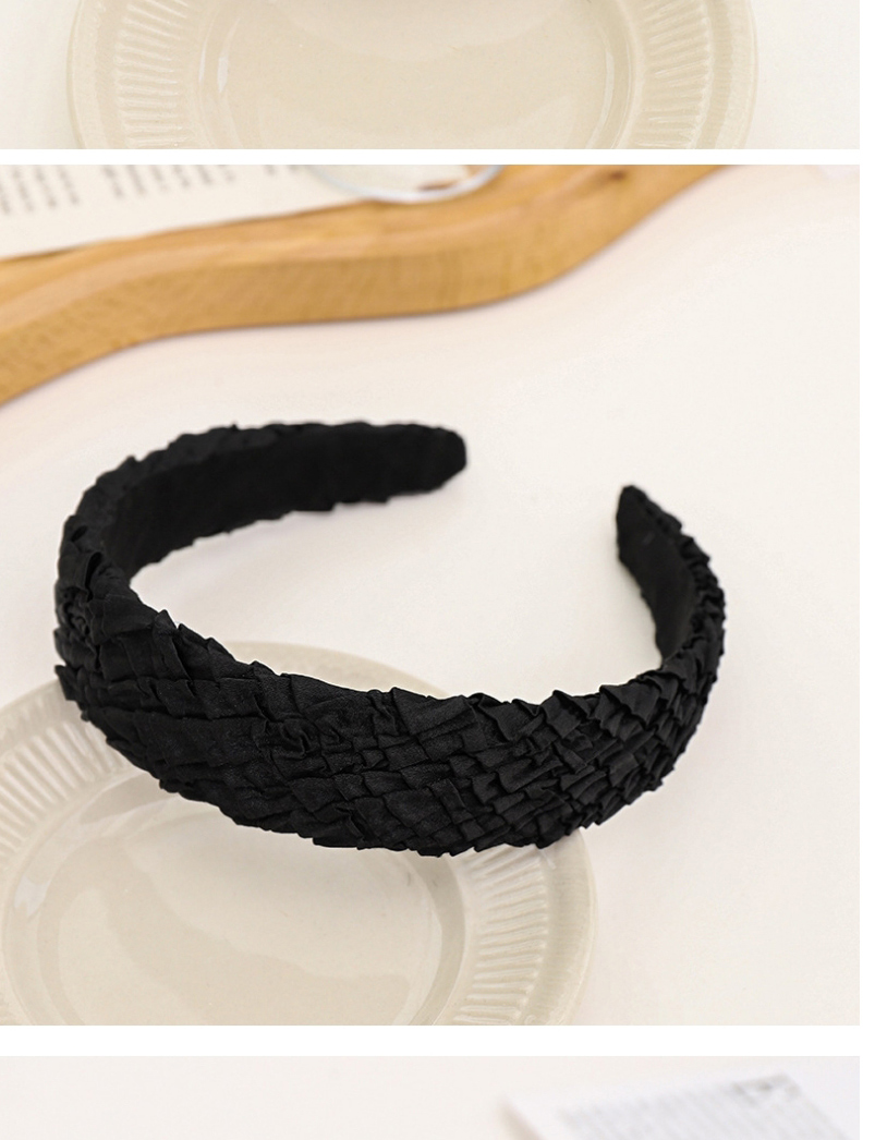 Fashion Black Fabric Pleated Headband,Head Band