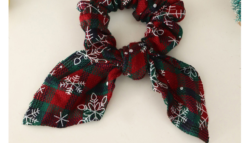 Fashion Red Christmas Bunny Ears Folded Hair Tie,Hair Ring