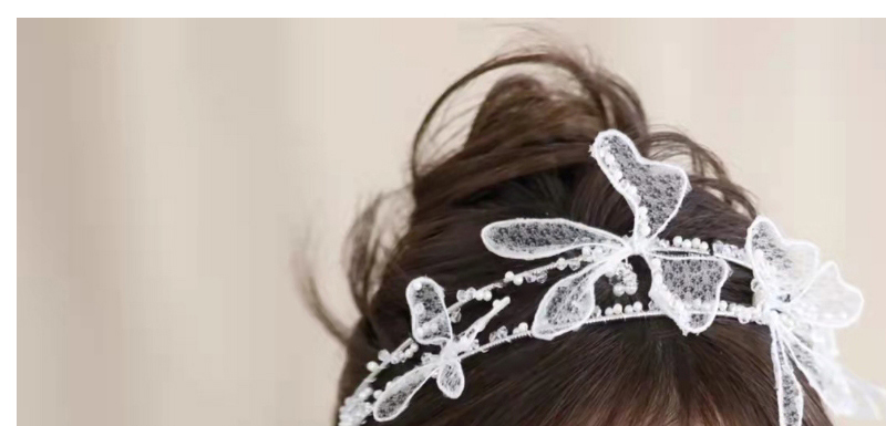 Fashion White Three-dimensional Butterfly Headband,Head Band