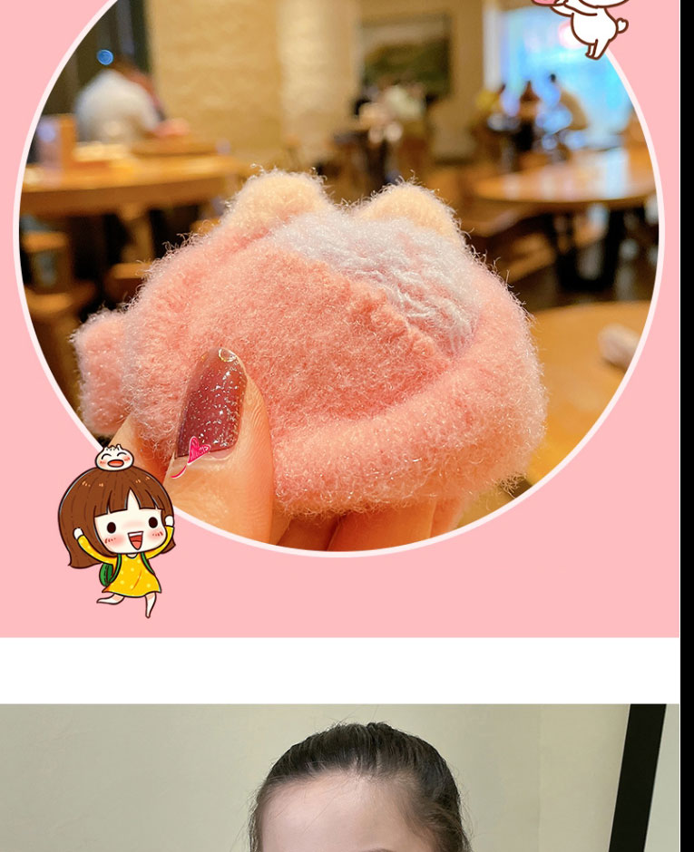 Fashion Pink Rabbit Ear Gloves Recommended For 0-6 Years Old Children