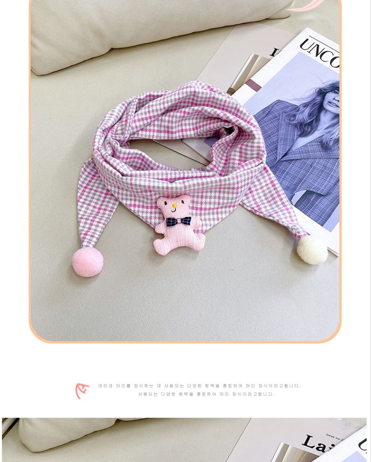 Fashion Pink Colorful Plaid 2-12 Years Old Children
