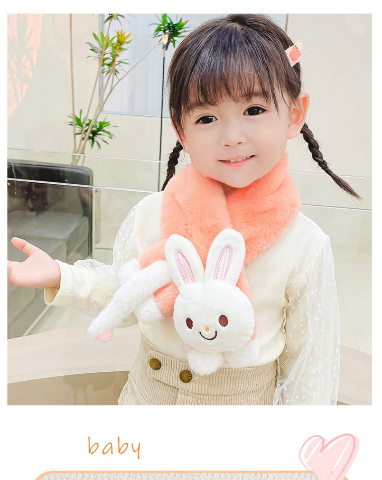 Fashion Orange White Rabbit 2-12 Years Old Children