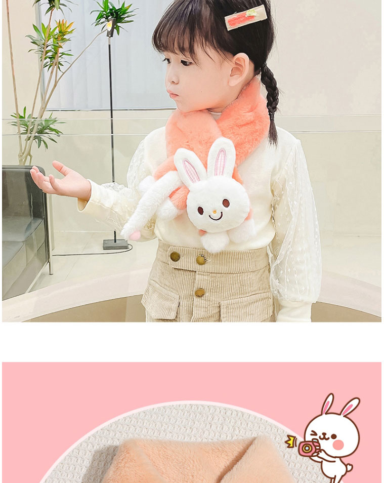 Fashion Pink White Rabbit 2-12 Years Old Children