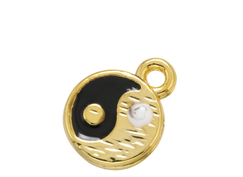 Fashion Black Copper Drip Oil Tai Chi Diy Accessories,Jewelry Findings & Components