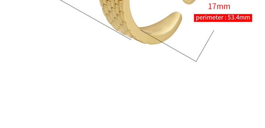 Fashion White Gold Copper Inlaid Zirconium Strap Ring,Rings