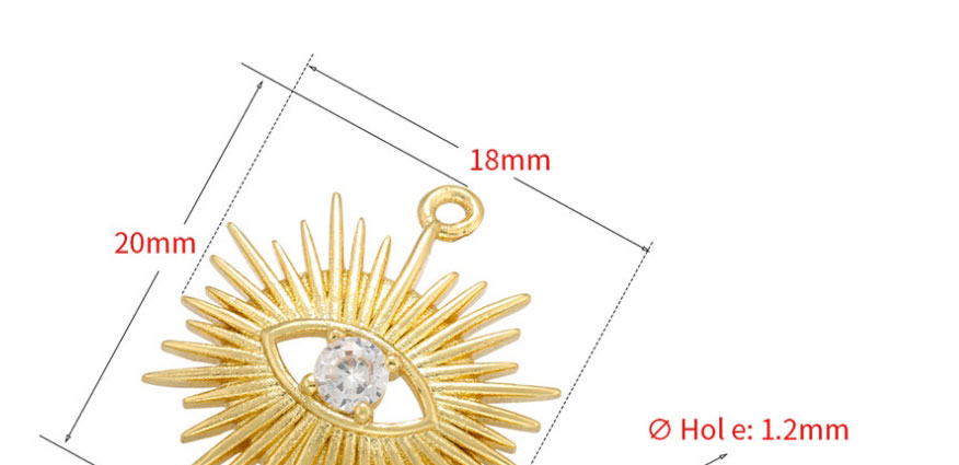 Fashion Gold Micro-inlaid Zirconium Eyes Diy Accessories,Jewelry Findings & Components