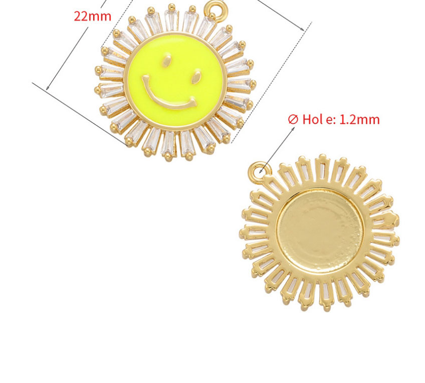 Fashion Black Copper Drop Oil Diamond Sun Flower Diy Accessories,Jewelry Findings & Components