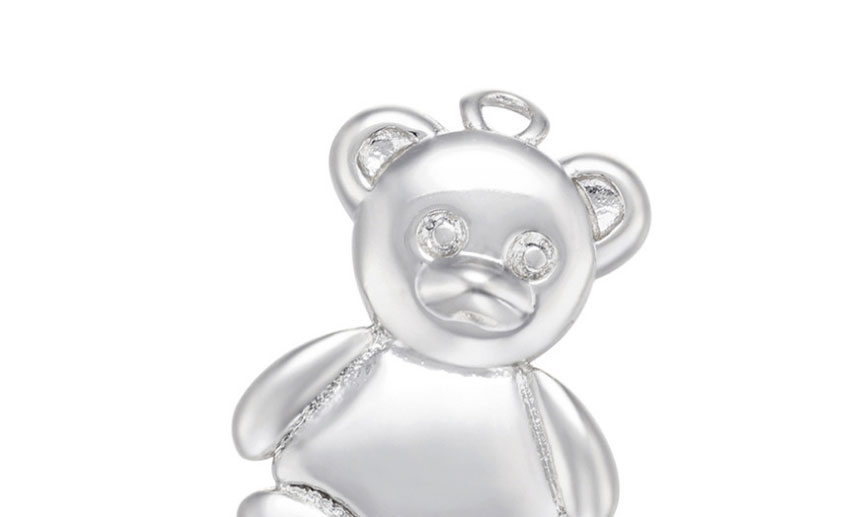 Fashion White Gold Metal Glossy Bear Diy Accessories,Jewelry Findings & Components