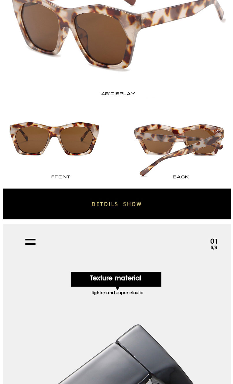 Fashion Pinto Bean Flower Box Whole Tea Chips Oval Big Frame Sunglasses,Women Sunglasses