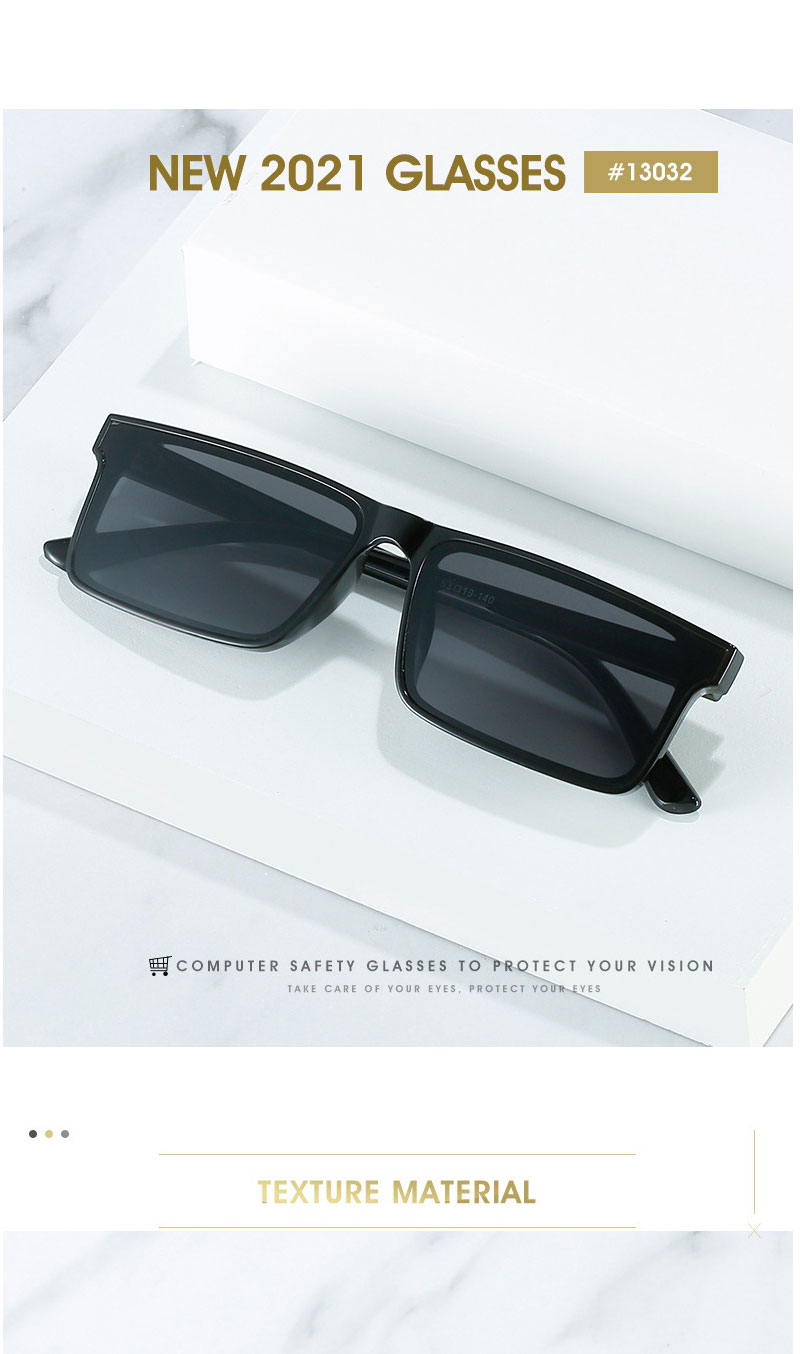 Fashion Rice White Frame Light Tea Slices Rectangular Small Frame Sunglasses,Women Sunglasses