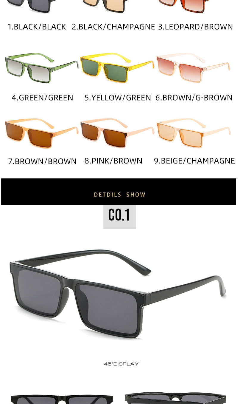 Fashion Powder Frame Whole Tea Slices Rectangular Small Frame Sunglasses,Women Sunglasses